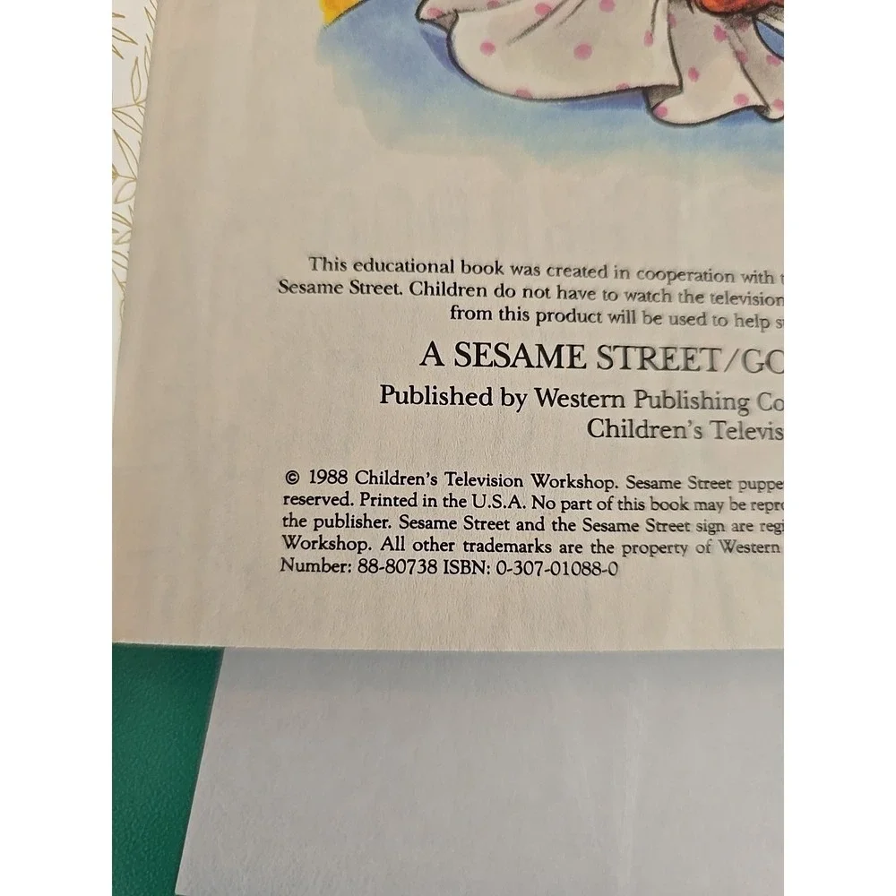 The Day Snuffy Had the Sniffles (Little Golden Book) Sesame Street 1988